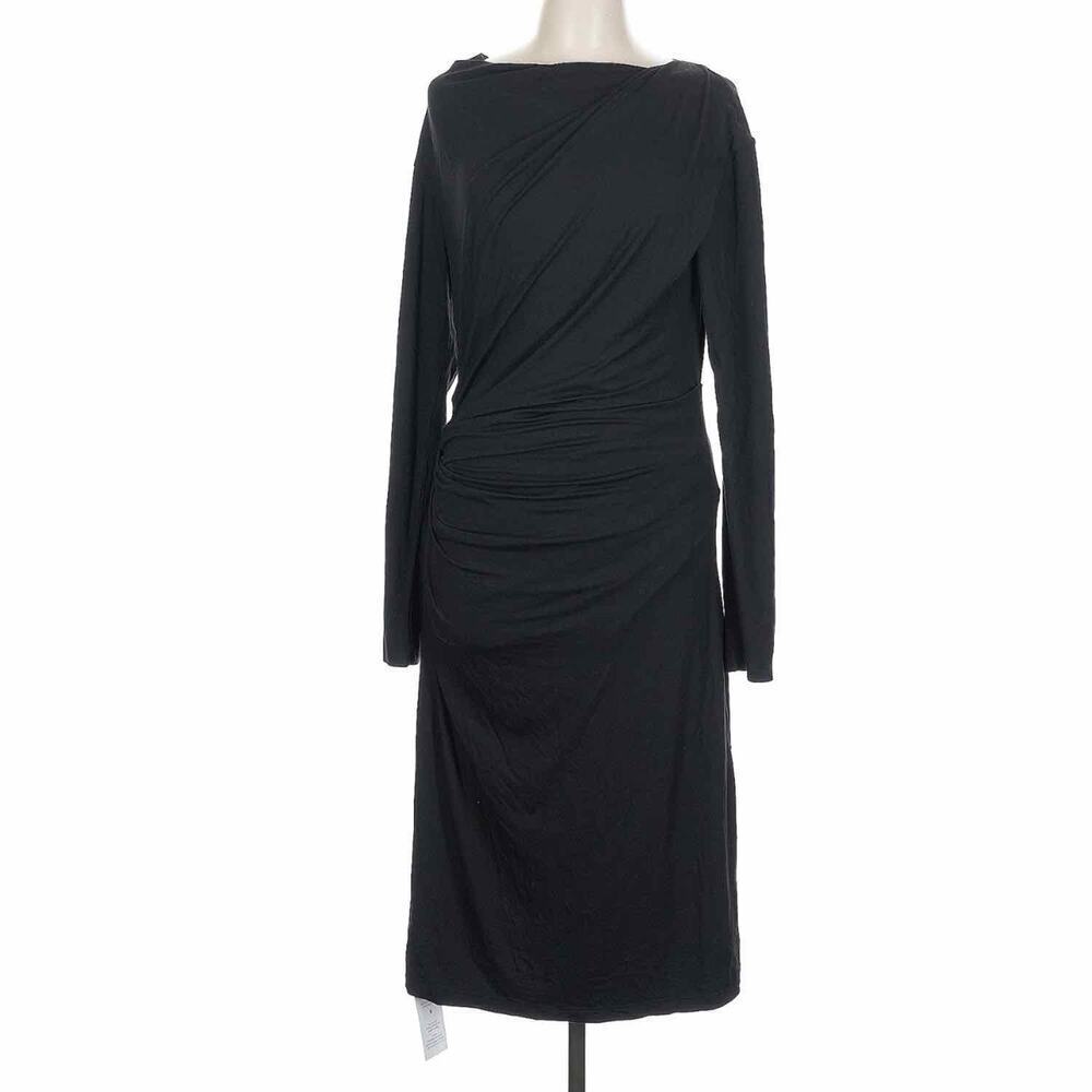 MM. LAFLEUR Annabel Black Midi Dress Stretch Business Casual Size Large